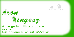 aron mingesz business card